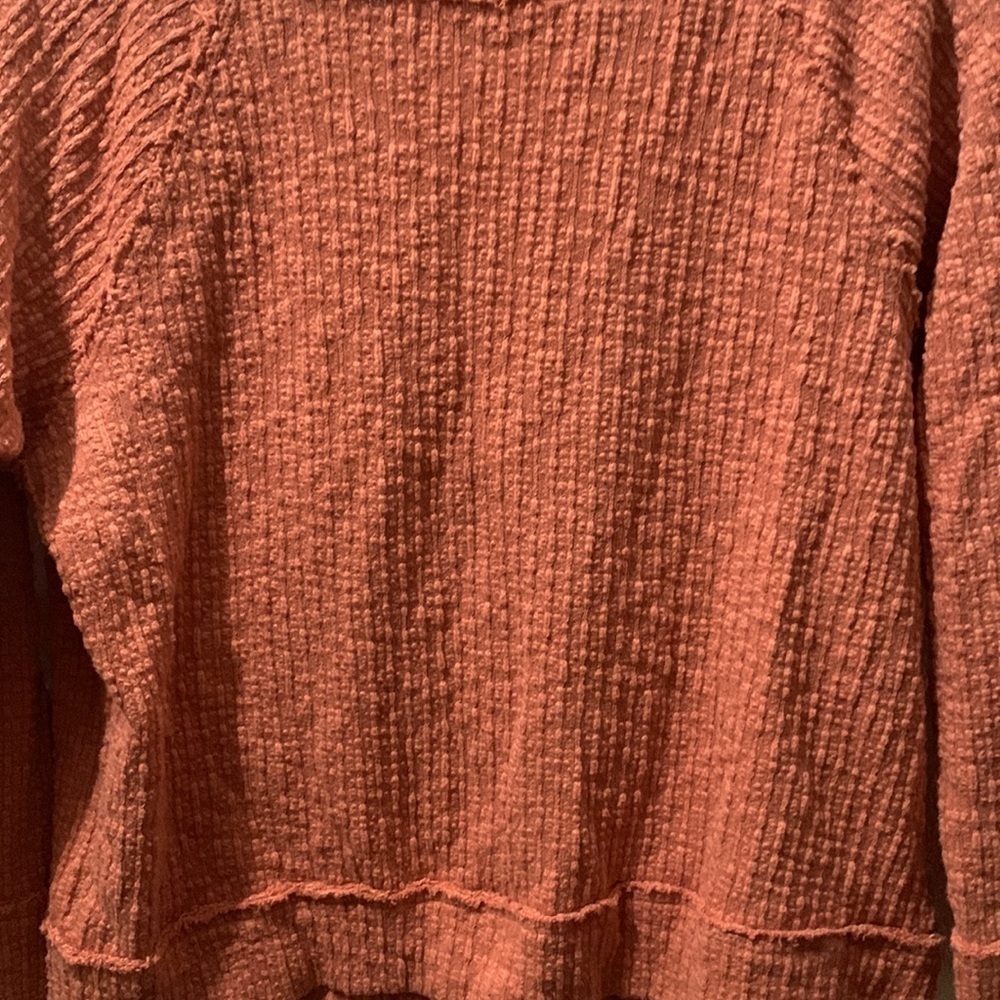 Women's Cozy Knit Cardigan Sweater - Rust - Picture 8 of 8